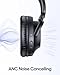 TAGRY Hybrid Active Noise Cancelling Headphones 100H Playtime Wireless Bluetooth Over Ear Headphone with Fast Charging Hi-Res Audio Comfort Earcups Headsets for Home Travel Office Phone PC Black