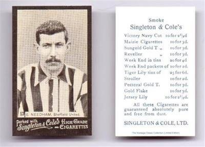 Singleton Cole Sheffield United NEEDHAM football cigarette card - No 13
