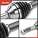 A-Premium Pair (2) Rear CV Axle Shaft Assembly Compatible with Kawasaki Teryx 800, Teryx4 800 2016-2021, 4x4 Model, Driver and Passenger Side, Replace# 59266-0715