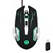 Wowssyo Kabelgebundene Maus, RGB Beleuchtung, USB Kabelmaus mit Funktions-Seitentasten, Ergonomische Computermaus, 1200-2400-3600 DPI – für PC, Laptop, Computer - Schwarz
