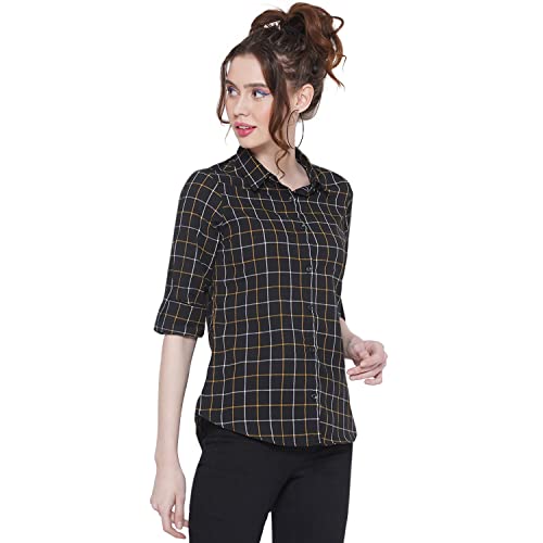 Image of Vastraa Fusion Women's Cotton Checkered Shirt
