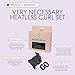 Aria Beauty Very Necessary Heatless Curl Set - Luxuriously Soft Satin Covered Flexible Wire - Hair Styling Tools for Frizz-Free Curls - Black - 1 pc
