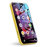 72GB WiFi Mp3 Player with Bluetooth, TIMMKOO 4.0' Full Touch Screen Mp3 Mp4 Player with Speaker, Portable HiFi Sound Walkman Digital Music Player with FM Radio,Recorder, Ebook,Clock, Browser (Yellow)