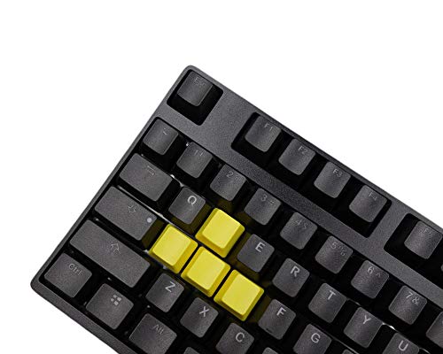 Athyior WSAD Blank Keycaps PBT Teclas Keys Cover DIY Reemplazo Keysets para Juegos Teclados Mecánicos MX (Sin Teclado),Amarillo