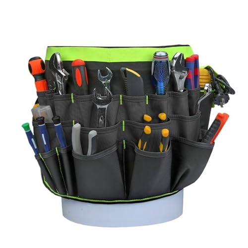 Secchio Portautensili Organizer for attrezzi con secchio da 55 tasche for un facile accesso agli attrezzi. Costruzione resistente all'acqua, adatto a secchi da 3,5-5 galloni. Secchio Per Attrezzi