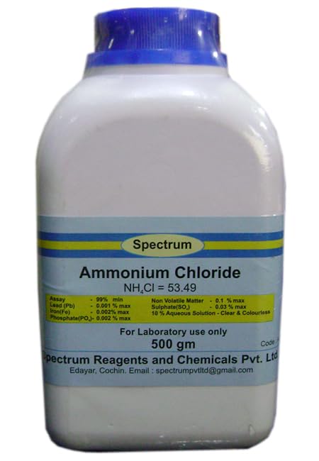 SPECTRUM AMMONIUM CHLORIDE 99% 500GMS (B0CGM6887N) Amazon Price History, Amazon Price Tracker