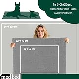 Medbed Standard Hundedecke – Medizinische Liegeunterlage für Hunde | Feuchtigkeitsdurchlässig, Gelenkschonend & Antiallergen | Waschbar bis 95 °C (70 x 100 cm, Grau)