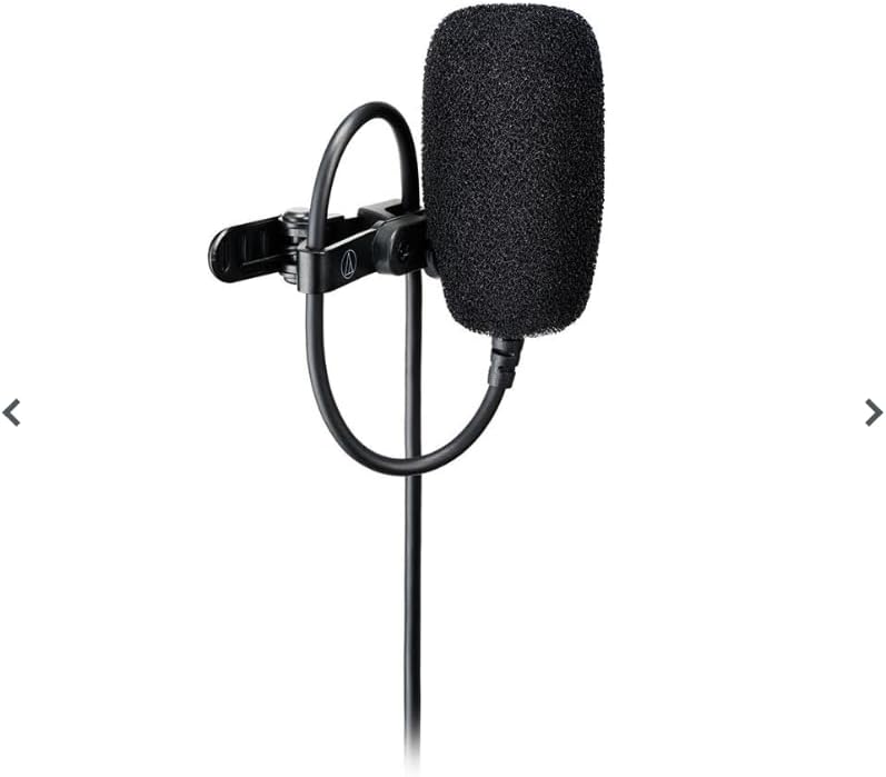 Audio-Technica ATR3500 Camera Lavalier Microphone Pin Microphone Aux External Stereo 3.5mm Mini Plug/Plug-in Power/Small/Broadcast/Video Shooting/Vlog