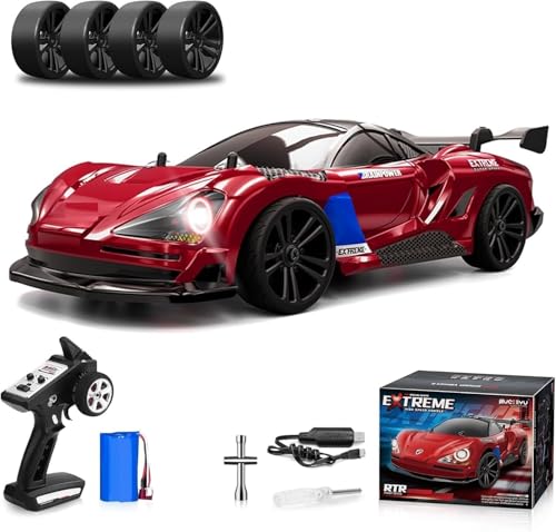 Image of Remote Control Excavator Toy for 6-12 Yr Boys, Best Birthday Gifts for Kids 7 8 9 10 11 Year Old, Rc Construction Toys with Metal Shovel (38KM /H High-Speed 4WD (SYC-04 Red))