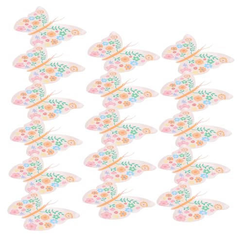 SMASOLO 16個 家聚会用入り蝶柄プリント使い捨て紙皿 環境配慮型ペーパーディナープレート パーティー用品 フェイバープレートに