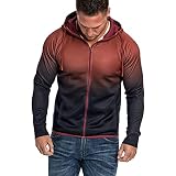 AWDX Herren Kapuzenpullover mit Reißverschluss & Tasche Dünner Einfarbig Pullover mit Kapuzen Lange ärmel Hooded Sport Langarm Sweatshirt Sweatjacke Langarm Casual Hoodie für Junge und Männer bis 3XL