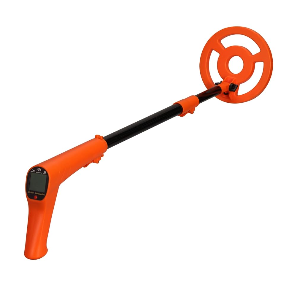 Détecteur de métaux MD1009 portable orange pour la recherche de pièces