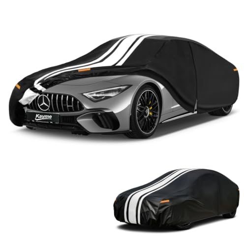 Image of Kayme Heavy Duty Car Cover Custom Fit for Mercedes Benz SL (1971-2021) | Waterproof All Weather for Automobiles, Gift with Tape /Towel /Bag, Outdoor Full Exterior Cover Rain Snow Sun UV Protection.