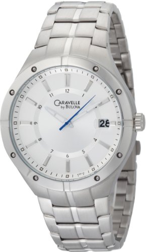 Caravelle Men's 43B116 Silver Dial Bracelet Watch