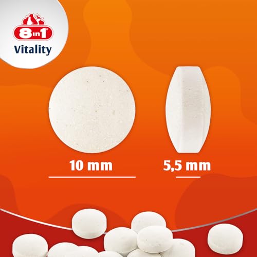 8in1 Kalzium Tabletten - zur Nahrungsergänzung bei allen Hunden, 1 Dose (155 Tabletten)