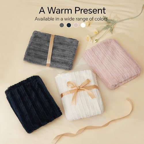 Image of BEDELITE Fleece Twin Comforter Set -Super Soft & Warm Fluffy Pink Faux Fur Bedding, Luxury Fuzzy Heavy Bed Set for Winter with 1 Pillow case