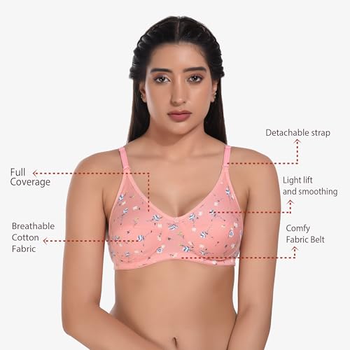 Image of BRUCHI CLUB Women Non Padded Bra | Comfortable Bra for Daily Use | Best Everyday Bra | T-Shirt Bra for Daily Use Pack of 3