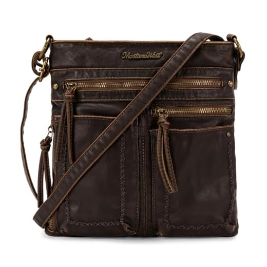 Montana West Crossbody Bags for Women Shoulder Purse and handbags Medium Multi Pocket Travel Bag,MWC-252BR