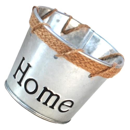 Vintage Flower Pot Bucket Resistant Iron Multi-Functional Planter for Herbs