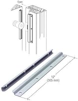 Vista 3 de Prime-Line U 9513 - Protector de pestillo construido de acero pintado gris, para puertas abatibles (paquete individual)