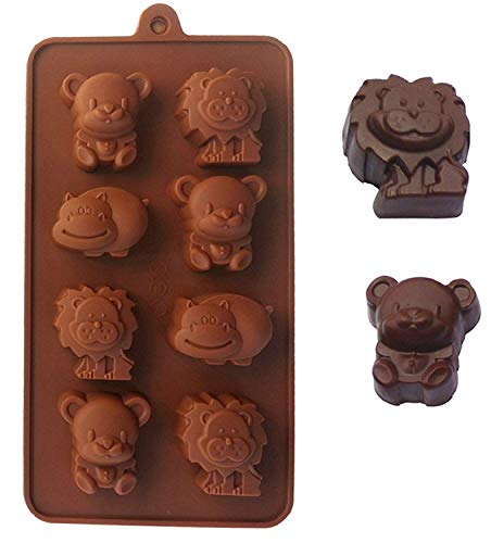 JasCherry Moule en silicone Pour Muffins, Cupcake, Chocolat, Pudding Et Gelée - Série animale #2