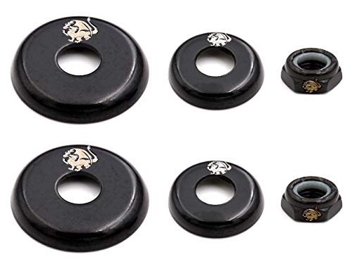 Skateboard Kingpin Nuts Truck Cup Washer Replacement Kit For Skateboard & Longboard Upper/Lower Bushing Washers Hardware Set (Black) #TOP2