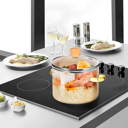 Marmite à soupe en verre de 2300ml pour plaque de cuisson - 6