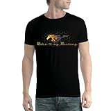 Plazo de Devolución 60 Días Ford Mustang Parilla Logo Oro Hombre Camiseta Negro M