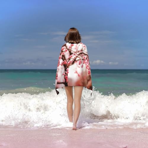 Drap de plage cerisier anti-sable et compact pour camping