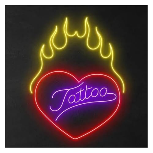 Enseigne lumineuse au néon pour studio de tatouage et déco intérieure
