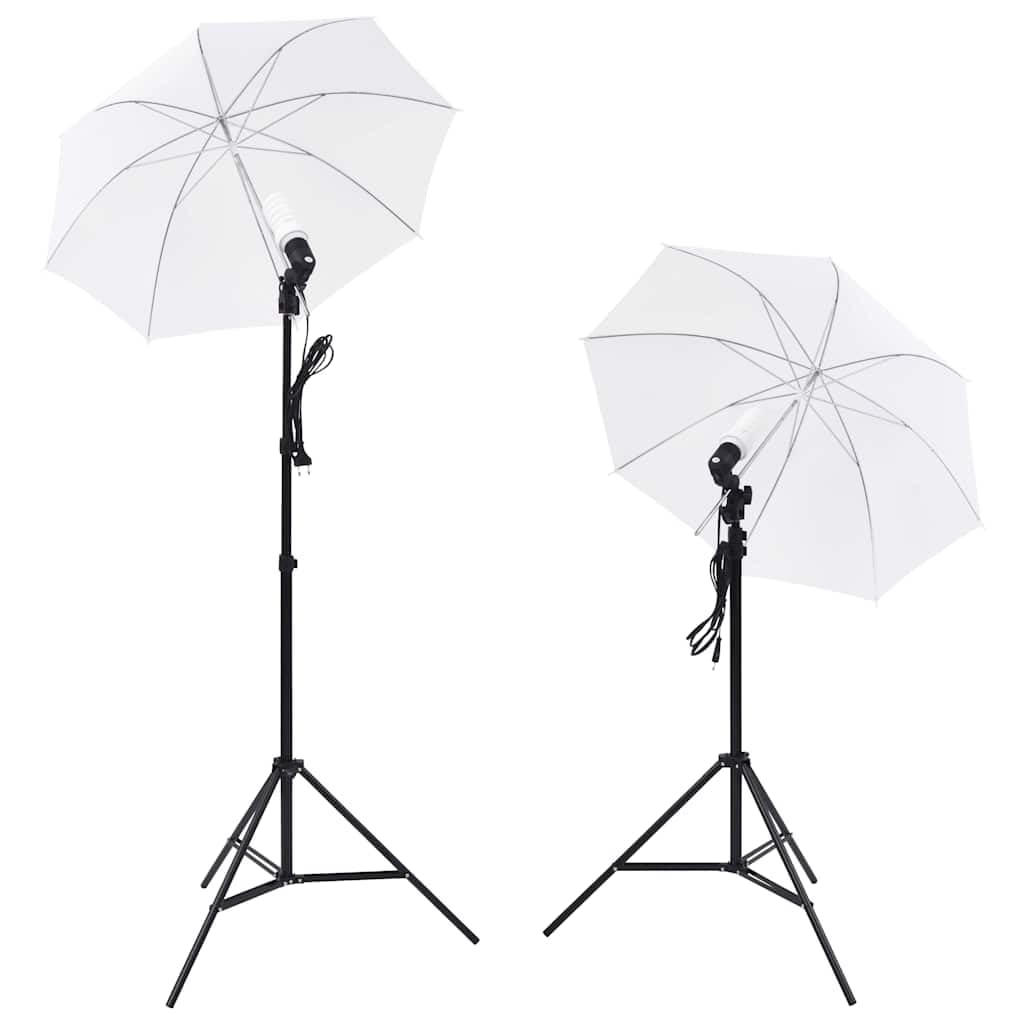 Kit de estudio fotográfico con telón de fondo, lámparas y reflector