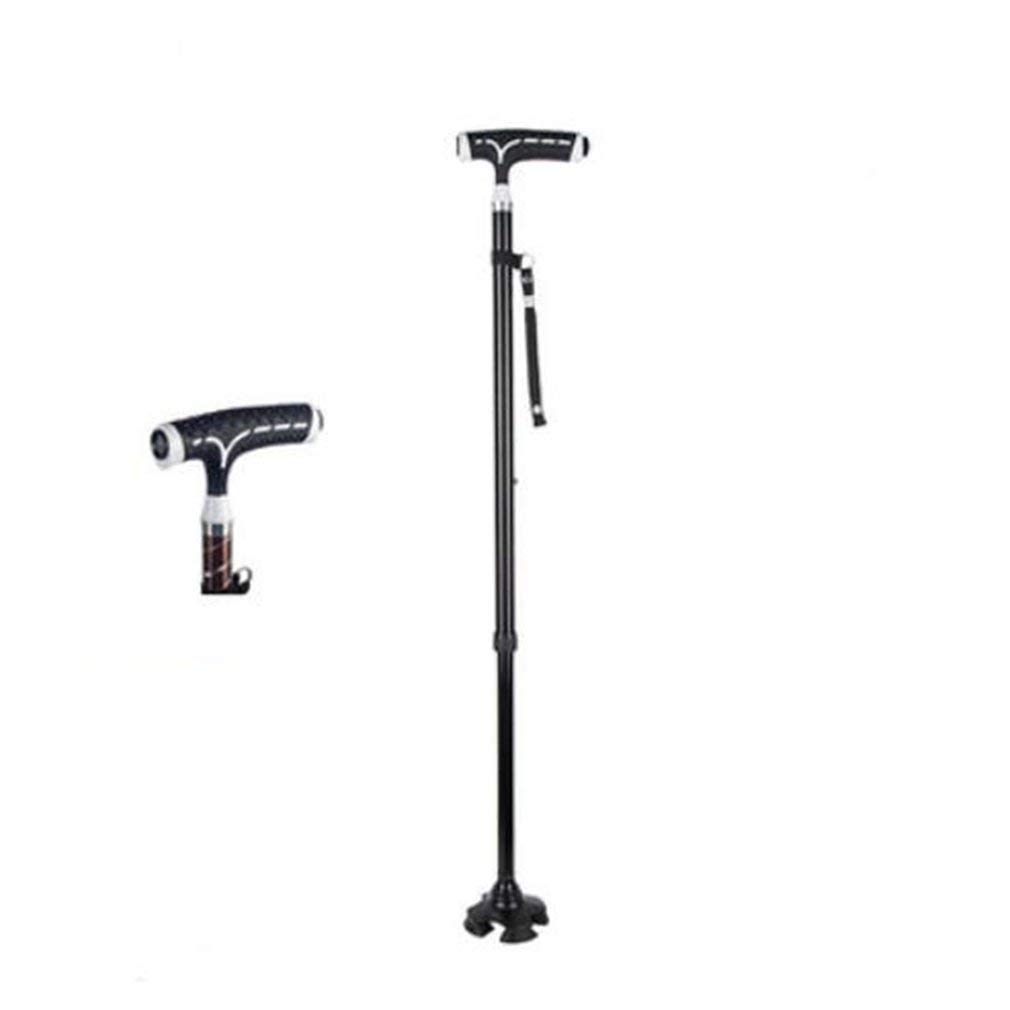 Bastón para Ancianos Teleswalking de aleación de Aluminio con luz, muletas