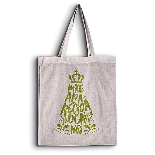 Ecobag Nossa Senhora Rogai Por Nós Bolsa Ecológica Sacola Algodão Cru Cristã Católica Praia REC stor...