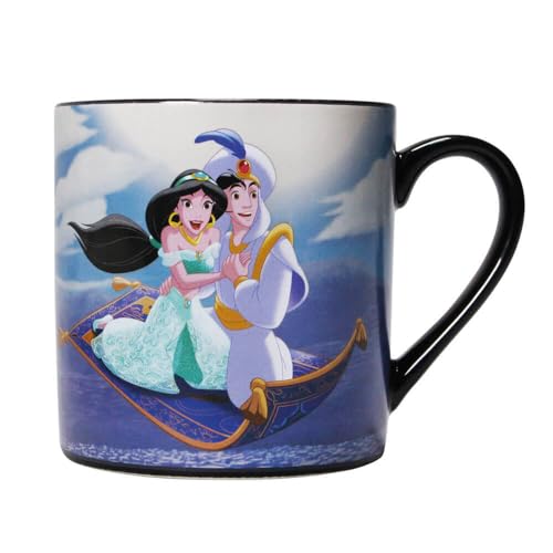 Disney Aladdin Heat Change Mug - 325ml - Office Mug Gifts - Heat Reveal, Black - Image 2