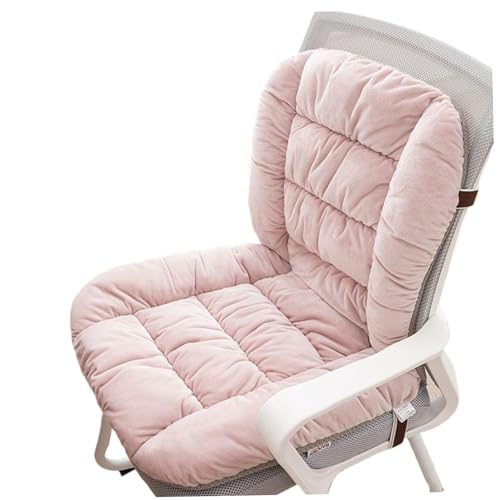 Coussin de chaise rose amovible doux avec dossier chaud et relaxant - 2