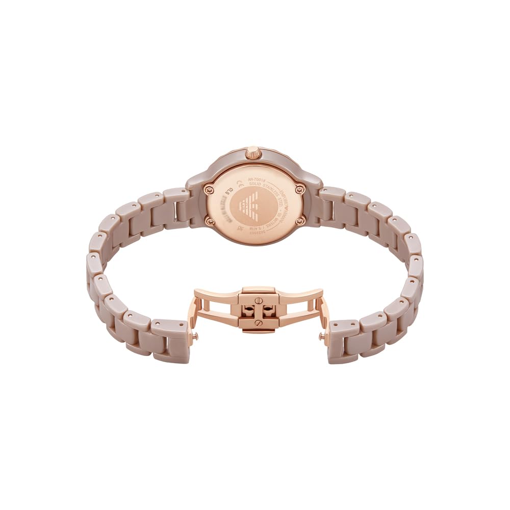 Emporio Armani AR70018 damski beżowy ceramiczny zegarek 32 mm