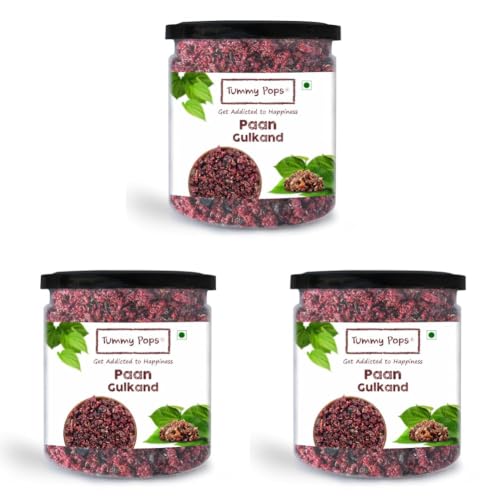 Image of Tummy Pops| Premium Meetha Paan | Hygienically Prepared & Packed | After Meal Digestives Mukhwas, Premium Handmade Sweet Mouth Fresheners (Paan Gulkand, (Pack Of 3) - 300 Gm