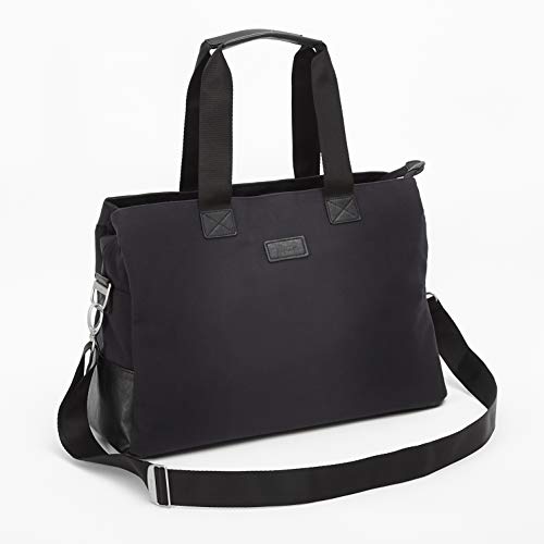 Diono Luxury Diaper Bag Organizer for Baby, Essential Baby Changing Bag, Mom Organizer Travel Shoulder Bag, Wear As Tote Bag Or Cross Body Over Shoulder, Black Charcoal