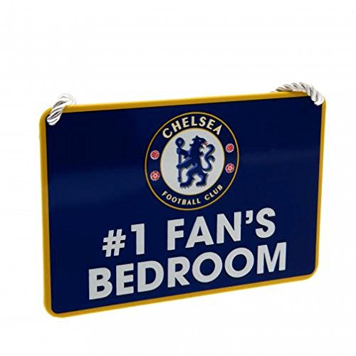 Chelsea FC Official Football Gift No 1 Fan Bedroom Sign - A Great Christmas / Birthday Gift Idea For Men And Boys