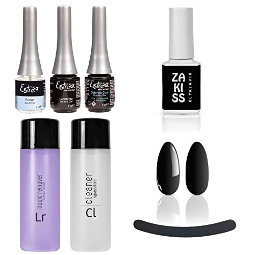 ESTROSA KIT COMPLETO SEMIPERMANENTE UNGHIE SMALTO - BASE PRIMER +