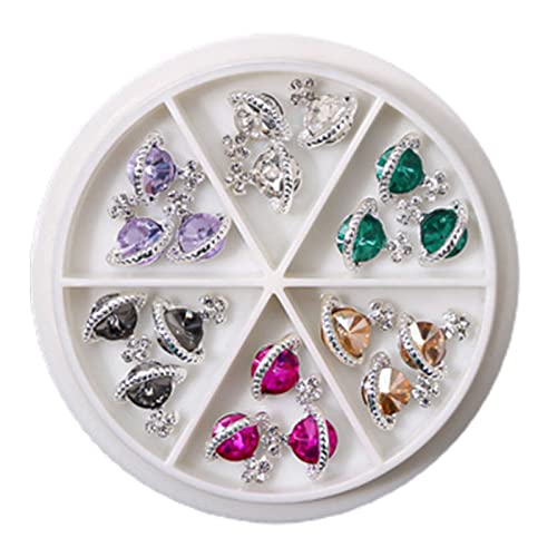 Leadthin 1 boîte de décorations pour ongles - Multicolores - Série planète - Alliage - Strass - Bijoux pour loisirs créatifs - Décorations d'ongles - Multicolore Cover