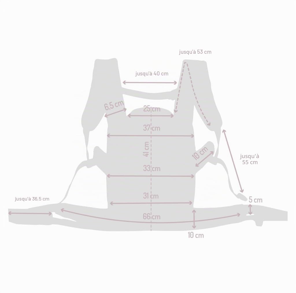 MoMi COLLET Porte-bébé pour enfants de 3 à 48 mois (poids de 3 à 15 kg), 2 positions de portage avec 6 points de réglage, avec capuche et appui-tête