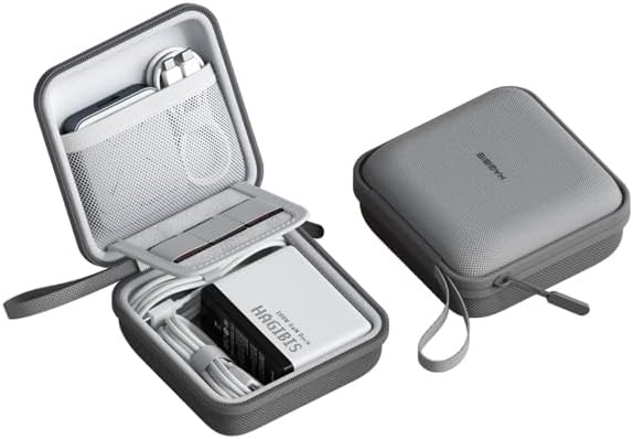 Electronics Organizer Travel Case Cable Organizer Bag Pouch Portable Waterproof Carry Case for Cable, Charger,Power Bank, SD Card, Mouse, USB Flash Disk (DPB01 Grey)