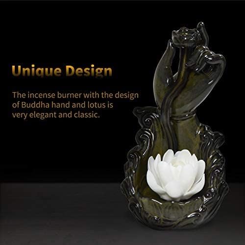 Incense Burner Backflow Incense Holder Waterfall Handmade Ceramic Meditation Durable for Home Decoration Yoga Aromatherapy Ornament Incense Holders