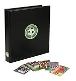 Premium Album für Fußball-Sammelkarten 4-Ring-Mechanik | Inkl. 10 Sammelblätter für 40 Karten | Erweiterbar | Schwarzer Premium-Einband I SAFE 3355