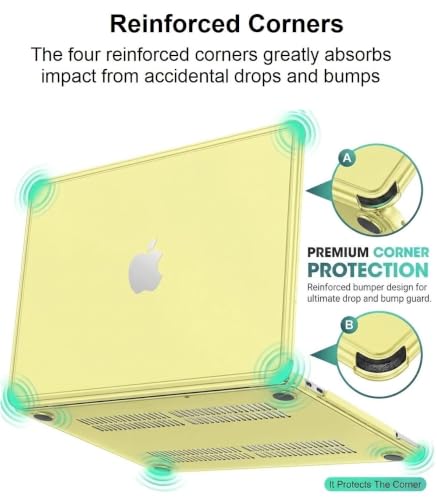 Image of Midkart Case Compatible with MacBook Neo 13 inch Case 2026 Release Model A3404 with A18 Pro Chip Matte Finish Scratches & Fingerprints Resistant Hard Shell Cover with Reinforced Corners, Citrus