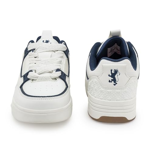 Image of Red Tape Women's Sneakers Blue Pu Round Toe Lace-Up Easy Movement