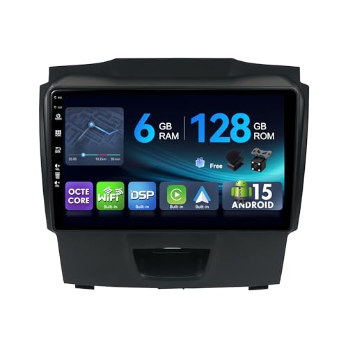 MSD 6G+128G - Autoradio pour Isuzu D-Max DMAX (2016-2017) | Android 15 GPS Navi Radio | Carplay Android Auto Volant Dual Band WiFi DSP Dab | Caméra MIC |...