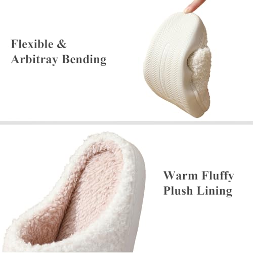 Women's Men's Retro Slippers Comfy Warm Plush Slip-On House Slipper for Winter Indoor Soft Cushion Non-slip Fluffy Slides Shoes4