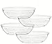 Oval Crystal Clear Plastic Serving Bowls, Salad, Snack, Disposable Bowls -64 Ounce - Perfect For Your Party or Event - and Durable Hard Plastic, Pack of 4.